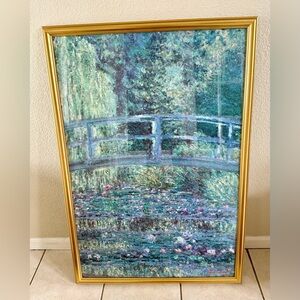 Framed Monet Water Lilies ( “The Japanese Bridge”)